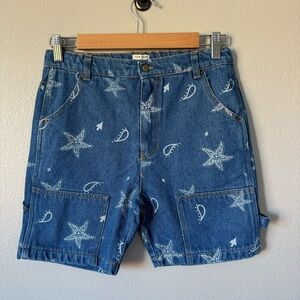 Fin & Vince Carpenter Shorts Denim Paisley